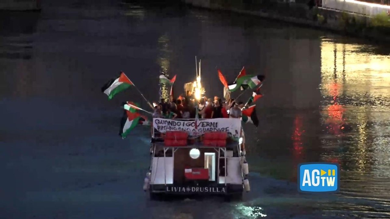 Global Sumud Flotilla per gli aiuti a Gaza, a Roma la solidarietà viaggia in battello