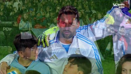 La emoción de Messi con el Himno Nacional argentino en el Monumental