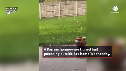 Baseball-sized hail blasts Wichita, Kansas, as violent storm hits