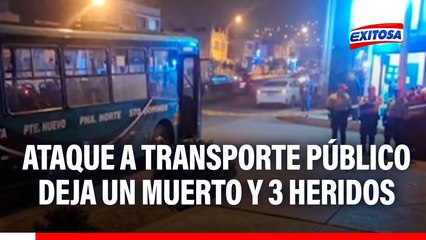 Pachacámac: Un muerto y tres heridos durante ataque a bus de transporte público
