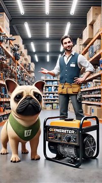 Power Outage Hero! Frenchie Buys Generator, Lights Up the Night! 🐶💡#shorts #cute #CutePet #dog