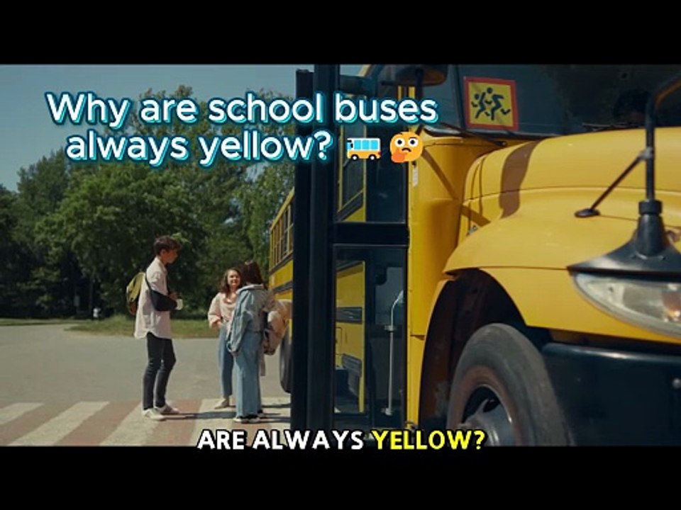 Why are school buses always yellow? 🚌🤔 #funfacts #facts  #didyouknow #mrfacts