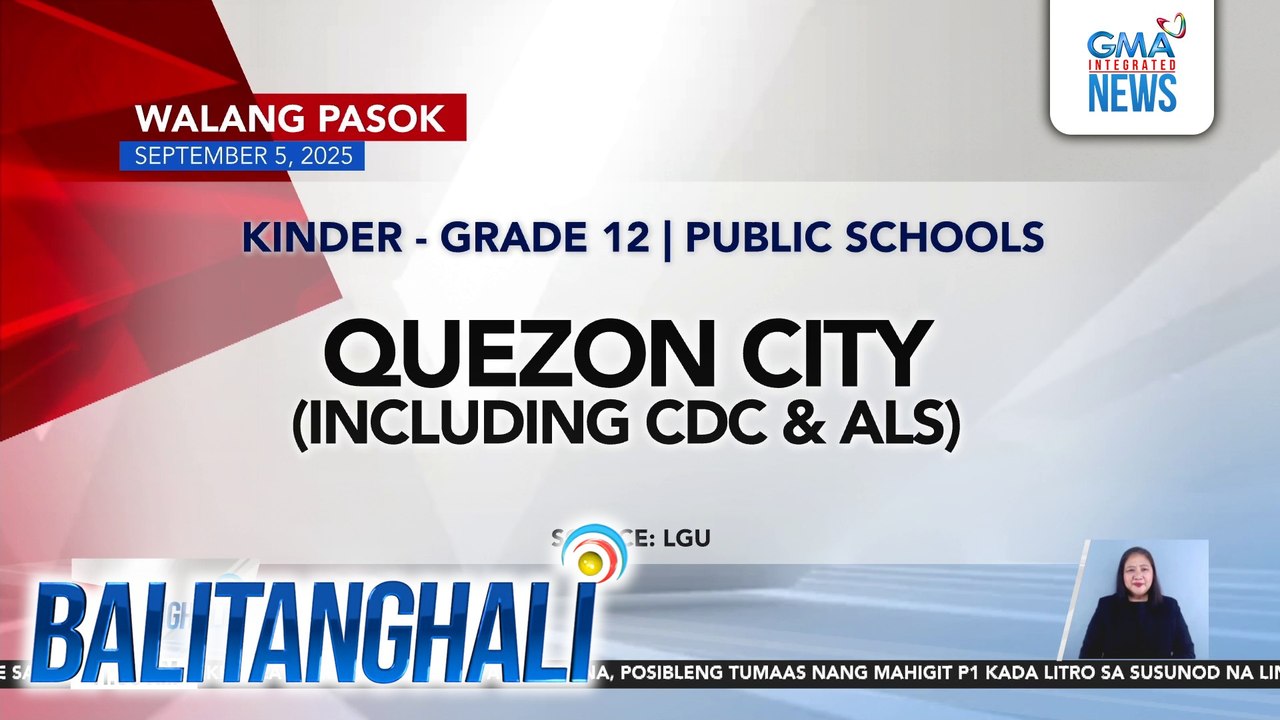 Walang pasok (September 5, 2025) | Balitanghali