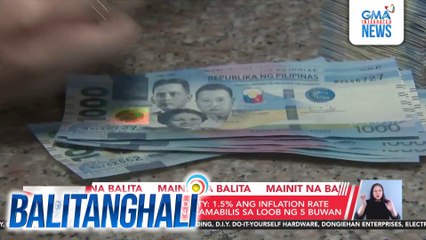 Phl Statistic Authority - 1.5% ang inflation rate nitong Agosto, pinakamabilis sa loob ng 5 buwan | Balitanghali