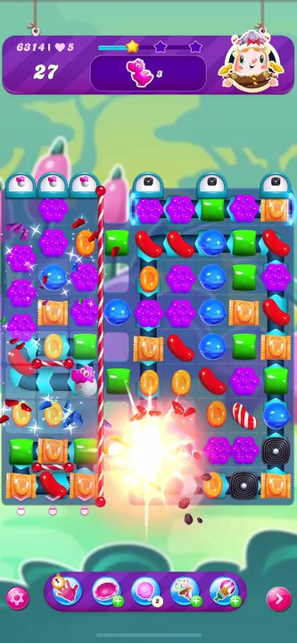 Candy Crush: 5/9 gameplay (level 6314)