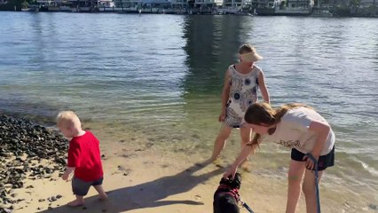 Toddler Learning Through Play at Budds Beach