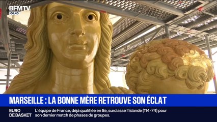 Les travaux de dorure de la "Bonne Mère" donnent un nouvel éclat à la basilique Notre-Dame-de-la-Garde de Marseille