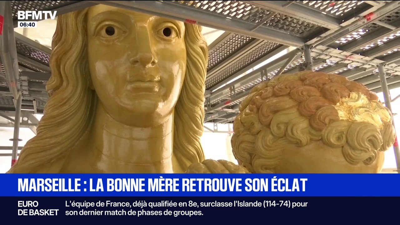 Les travaux de dorure de la "Bonne Mère" donnent un nouvel éclat à la basilique Notre-Dame-de-la-Garde de Marseille