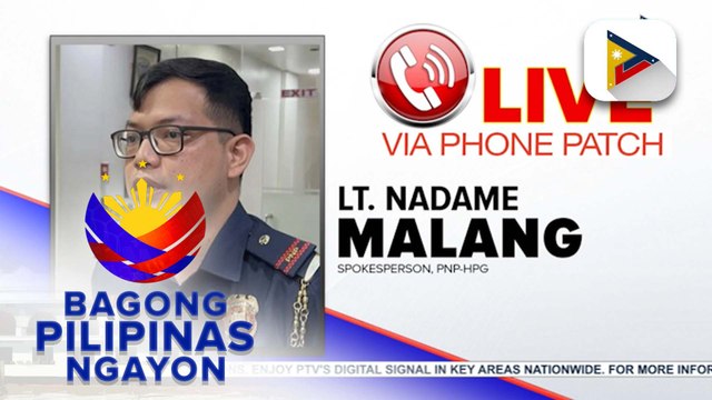 Panayam kay Spokesperson, PNP-HGP Lt. Nadame Malang ukol sa pagpapaigting vehicle inspection sa Camp Crame at ang assistant ng HPG sa Bureau of Custom hinggil sa mga luxury vehicles ng mga Discaya