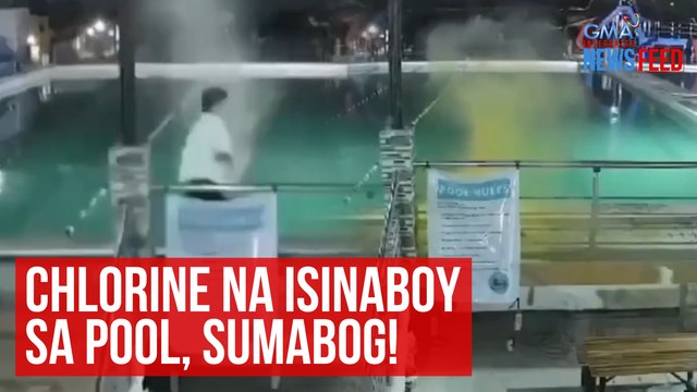 Chlorine na isinaboy sa pool, sumabog! | GMA Integrated Newsfeed