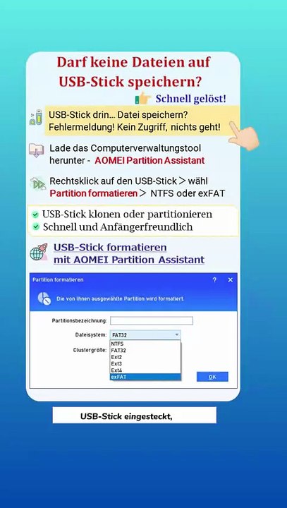 👉 Darf keine Dateien auf USB-Stick speichern? So behebst du es!