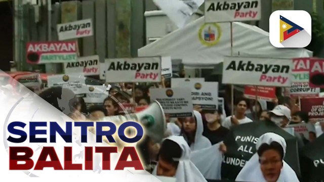 Panibagong kilos-protesta, isinagawa ng mga raliyista sa harapan ng St. Gerrard Construction Bldg. sa Pasig City ngayong araw; PNP, tiniyak ang maayos na sitwasyon ng lugar | ulat ni JM Pineda