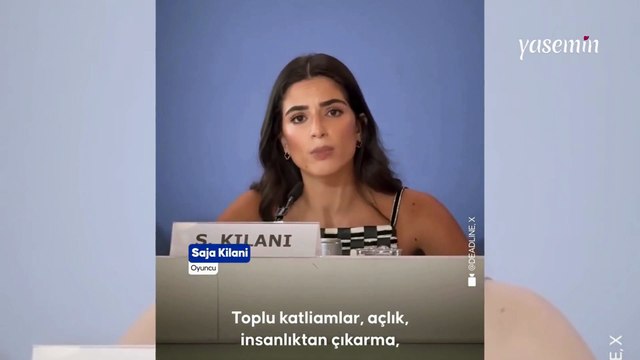 Filistin kökenli Saja Kilani’den İsrail’e tepki: ‘Beni kurtarın’ sözleri salona damga vurdu