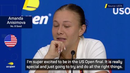 Anisimova excited to battle Sabalenka in US Open final