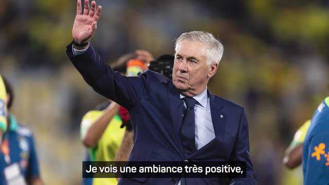 Brésil - Ancelotti : "Les supporters sont, comme nous, très contents du jeu de l'équipe"