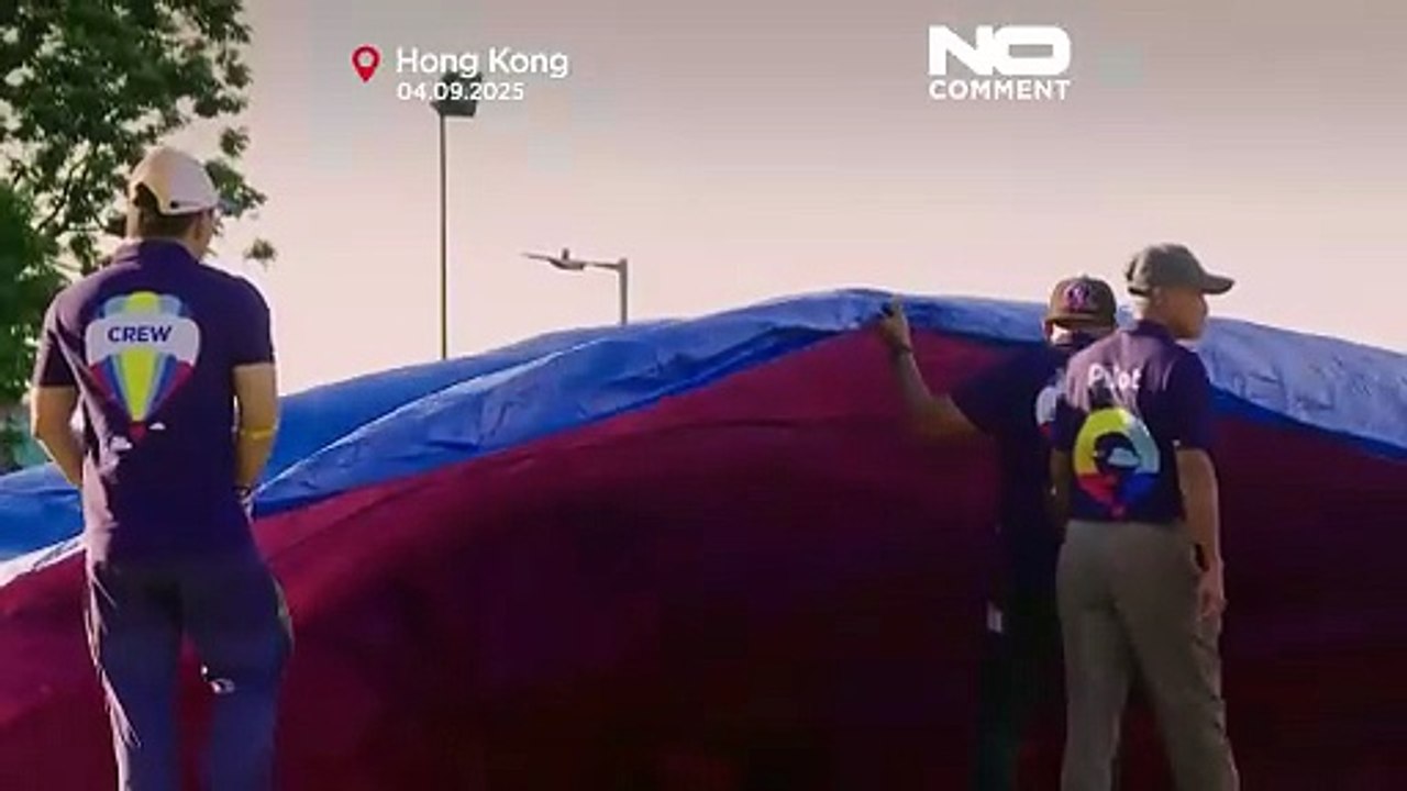 Hongkong veranstaltet erstes Heißluftballon-Festival