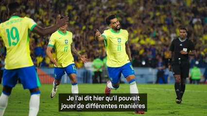 Brésil - Ancelotti heureux de retrouver Paqueta