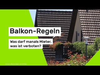 Balkon-Regeln - was darf man als Mieter, was ist verboten?