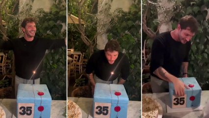 Stefano De Martino, la torta per i 35 anni è... un pacco (di "Affari Tuoi")
