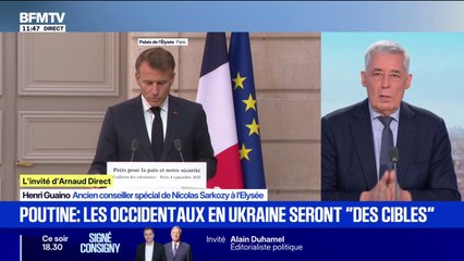 Ukraine/Macron: "J'ai l'impression d'avoir en face de moi un président qui veut la guerre", déclare Henri Guaino, ancien conseiller spécial de Nicolas Sarkozy