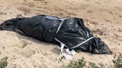 Girl comes across a body wrapped in bin bags on a beach