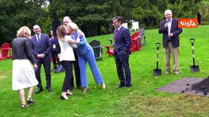 G7 Parlamento in Canada, Metsola, Fontana e gli altri Presidenti piantano un albero a Ottawa