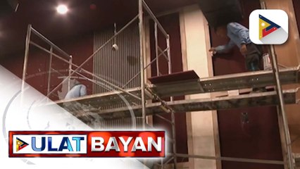 First Lady Liza Araneta-Marcos, dismayado sa mga aberya sa istraktura ng Philippine Film Heritage sa Intramuros, Maynila. | ulat ni Kenneth Paciente