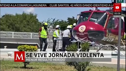 Trasladan a un menor herido durante tiroteos en Tamaulipas