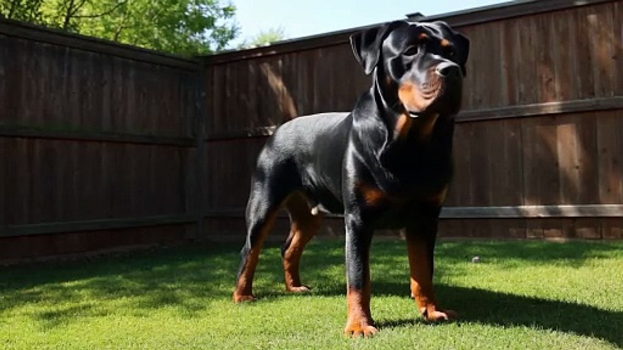 Rottweiler yard quard