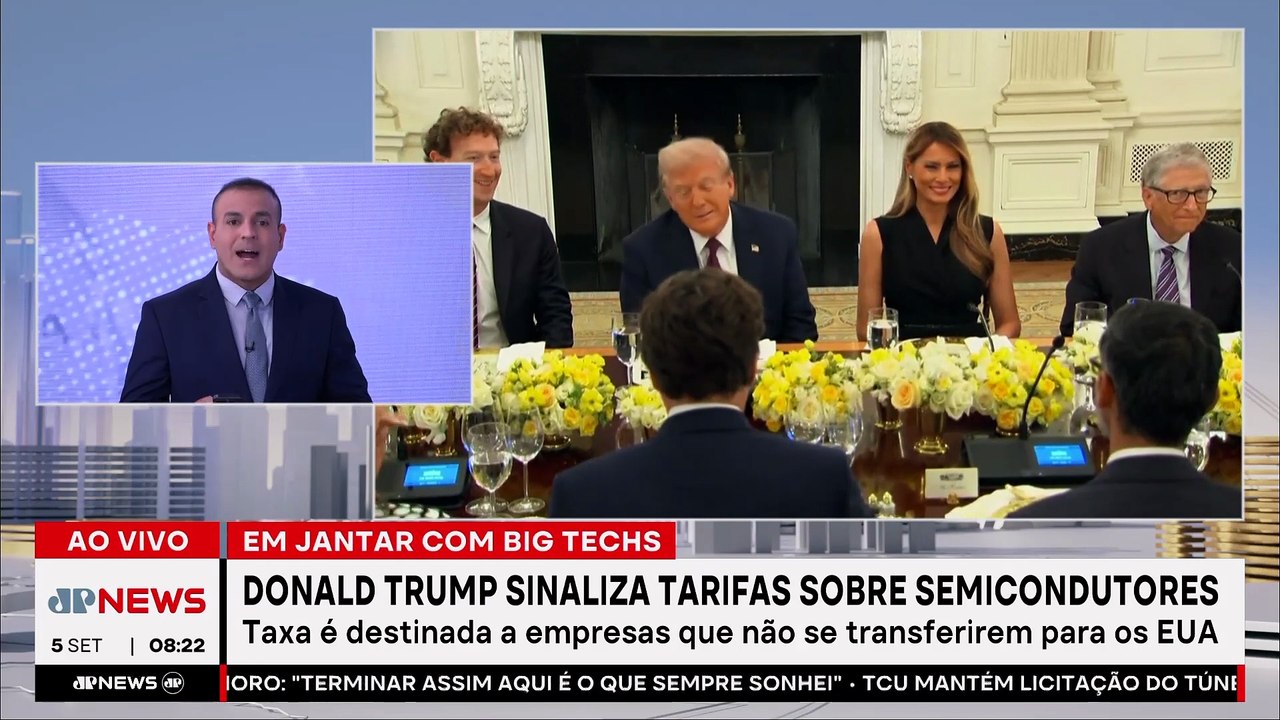 Trump anuncia tarifas sobre semicondutores