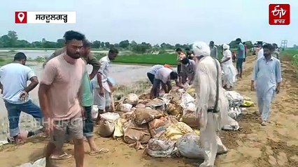 ਘੱਗਰ 'ਚ ਵਧ ਰਿਹਾ ਪਾਣੀ ਦਾ ਪੱਧਰ, ਦਿਨ ਰਾਤ ਕਿਨਾਰਿਆਂ 'ਤੇ ਡਟੇ ਕਿਸਾਨ