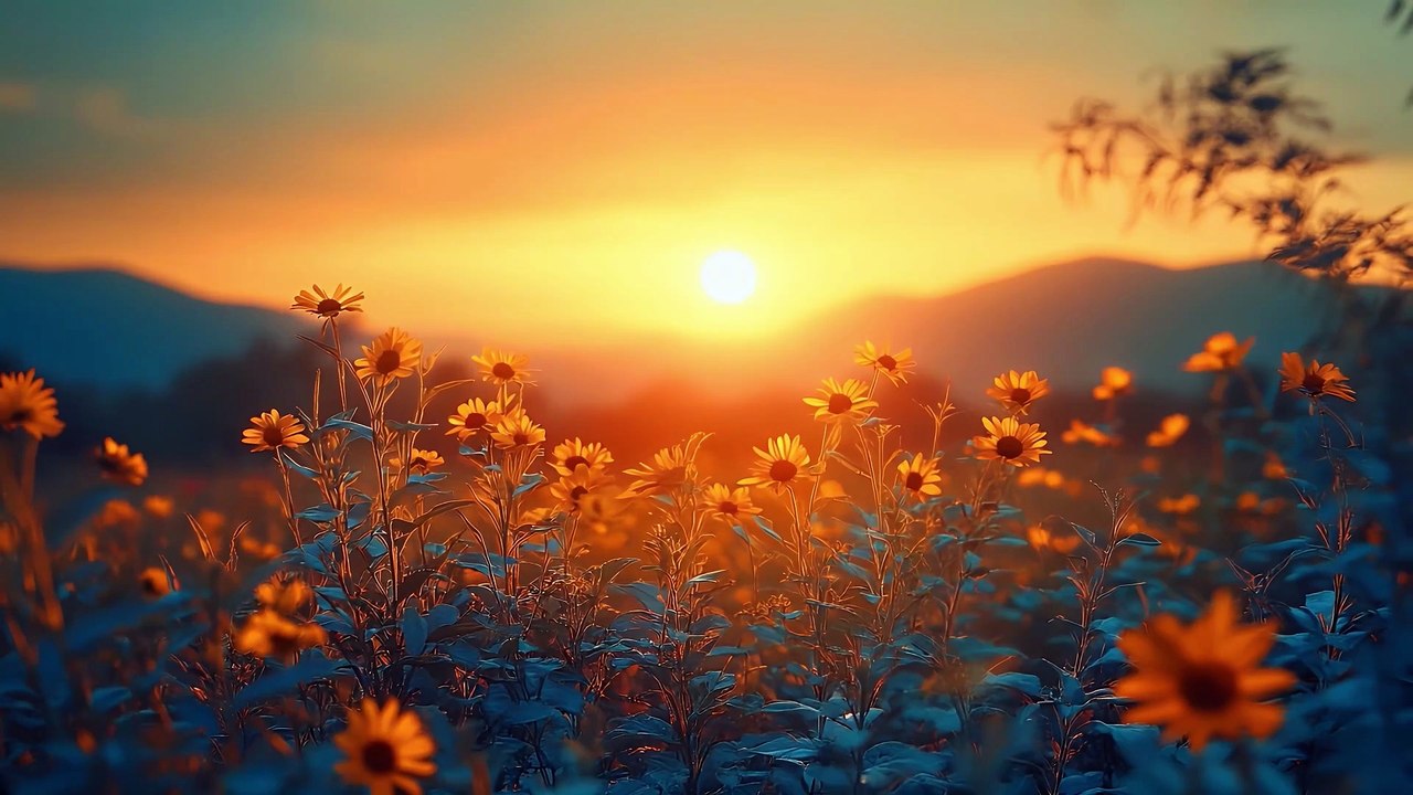L’Étreinte Douce du Coucher de Soleil ~ musique relaxante 4K
