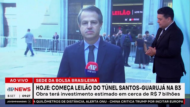 Leilão do Túnel Santos-Guarujá acontece nesta sexta (05) na B3 em SP