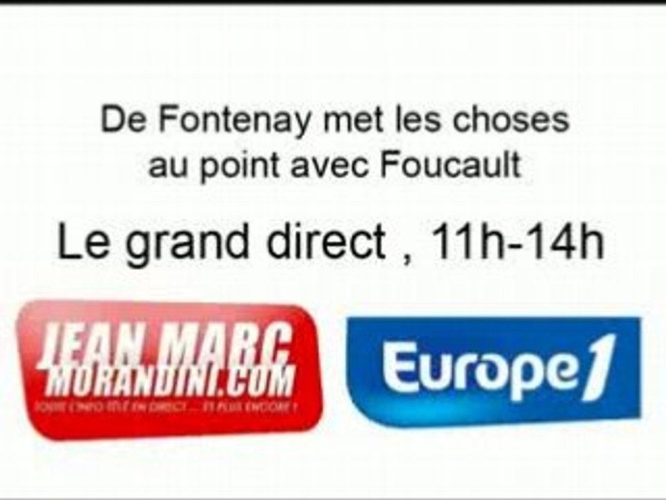 DE FONTENAY MET LES CHOSES AUX POINTS.