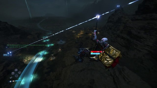 Death Stranding 2 - Gameplay de tirolinas por el mapa