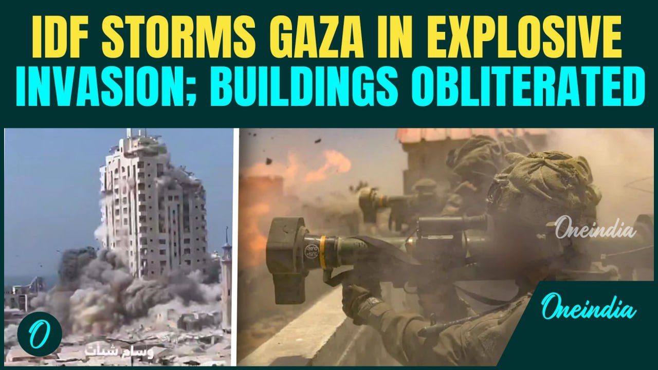 Gaza War BREAKING: IDF Launches Ground Operation to Takeover Gaza,  Fighter Jets BOMB Buildings