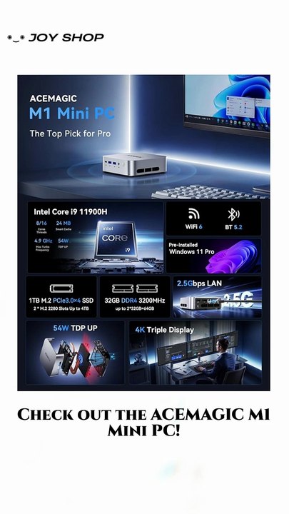 ACEMAGIC M1: Core i9 Mini PC Power!  #ACEMAGIC #MiniPC #Tech #i9 #Gaming #AmazonFinds #AmazonDeals #AmazonTech #OnlineShopping #ShopNow