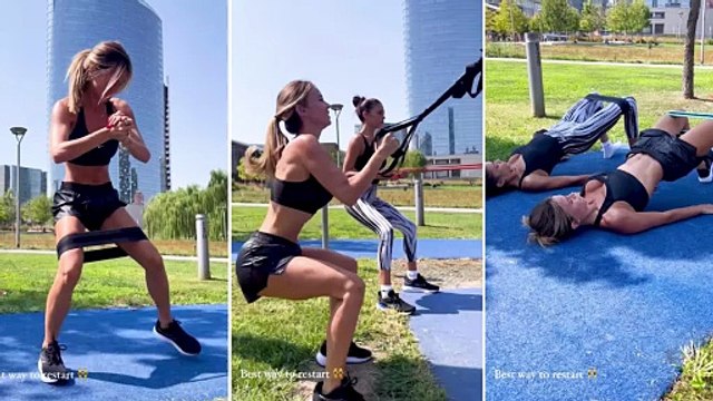 Diletta Leotta ed Elodie, amiche di workout: ma che fatica allenarsi in estate a Milano