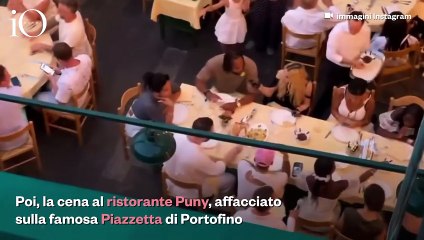 Madonna a spasso per Portofino: una serata da turista speciale