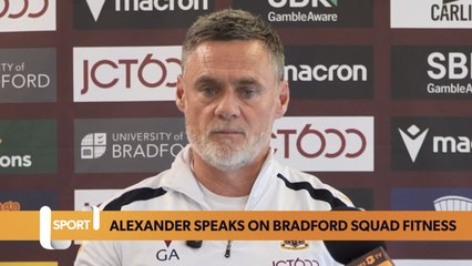 Graham Alexander speaks on Bradford squad fitness ahead of Doncaster clash