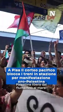 Migliaia di manifestanti a Pisa bloccano la stazione in solidarietà con Gaza e la Sumud Flotilla