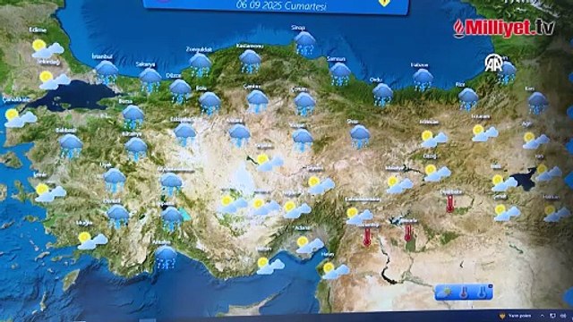 Hafta sonu plan yapanlar dikkat! Meteoroloji yeni harita paylaştı: Sıcaklıklar kademeli düşüyor