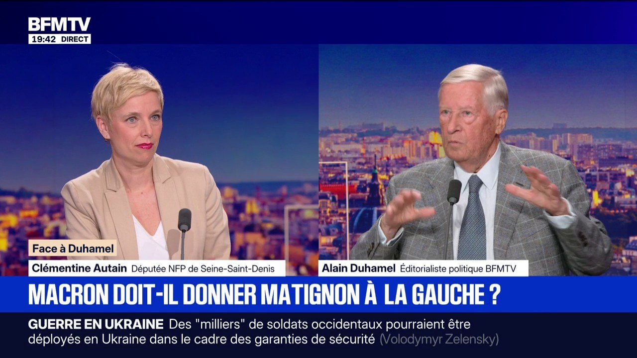 Crise politique: "Il y a une passion de l'égalité en France", affirme Clémentine Autain, députée NFP de Seine-Saint-Denis