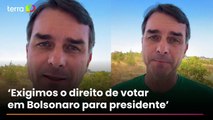 Com camisa por anistia, Flávio Bolsonaro convoca apoiadores para o 7/9: ‘Dia do resgate do Brasil’
