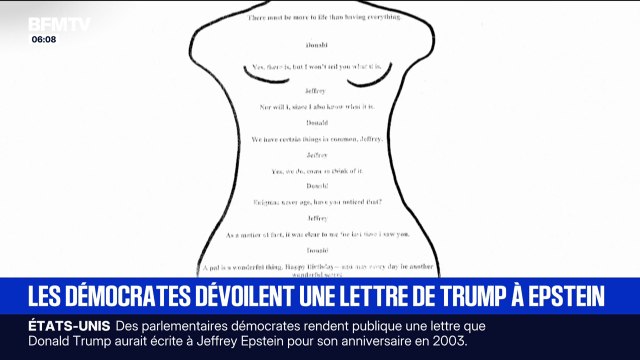 Ce que contient la lettre supposément écrite par Donald Trump à Jeffrey Epstein rendue publique par des élus démocrates