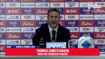 Reacción de Thomas Christiansen luego del empate con Guatemala
