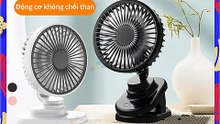Quạt tích điện mini quạt lưu thông không khí để bàn 10000mAh Tự động xoay 360 Quạt mini cầm tay - TRIPMAP Marketplace