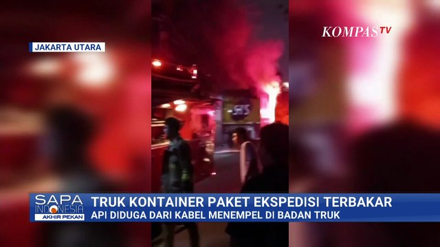 Truk Kontainer Ekspedisi Terbakar di Jakut, Diduga Akibat Korsleting Kabel Udara | SAPA PAGI