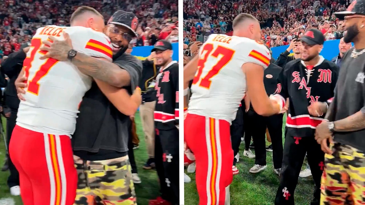Travis Kelce, Neymar Jr. y Odell Beckham juntos en Brasil en el partido de Chiefs vs Chargers