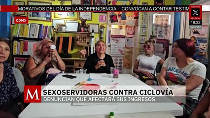 Trabajadoras sexuales se manifestaron en contra de la nueva ciclovía de Tlalpan